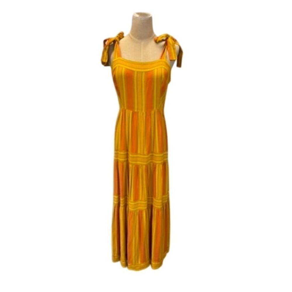 "A LOVE'S A" Tie Strap Tier Sundress SZ M Babydoll Boho Summer Fairy Core Flowy‎